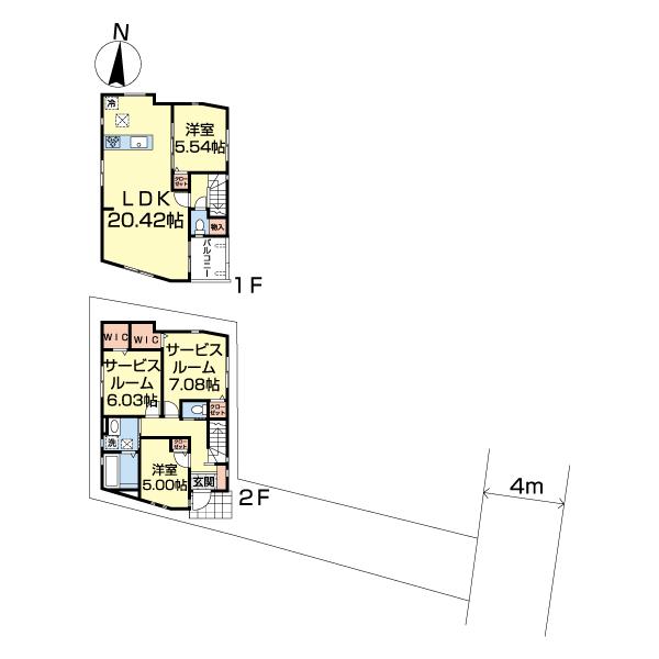 千葉市中央区東本町０１４②　２号棟 間取り図画像