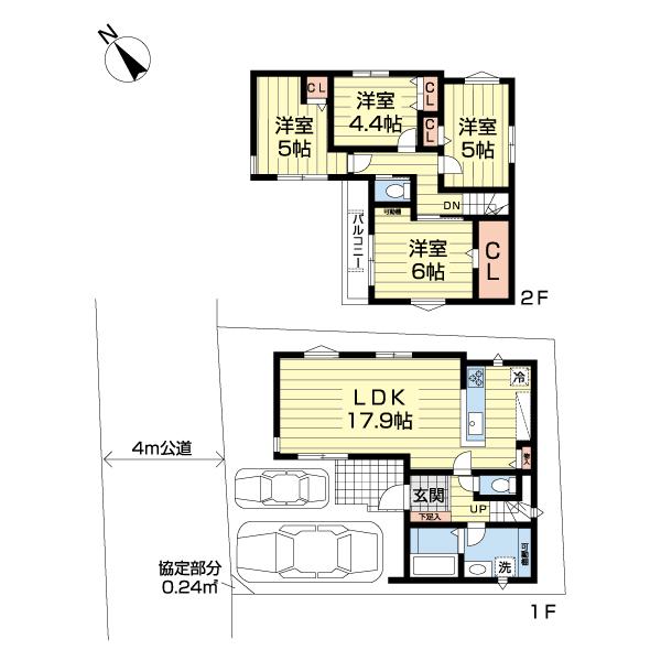 習志野市藤崎３２４②　２号棟 間取り図画像