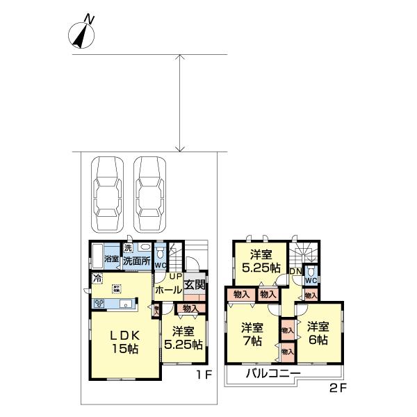 吉川市中曽根１丁目戸建　Ｄ号棟 間取り図画像
