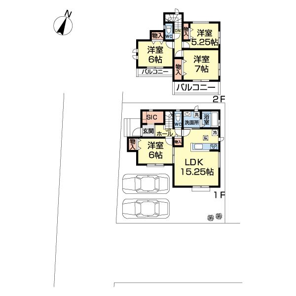吉川市中曽根１丁目戸建　Ｆ号棟 間取り図画像
