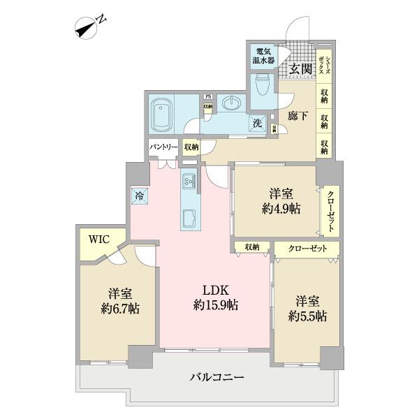 エルザ世田谷（2405） 間取り図画像