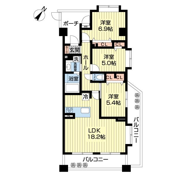 サンクレイドル薬園台弐番館（0213） 間取り図画像