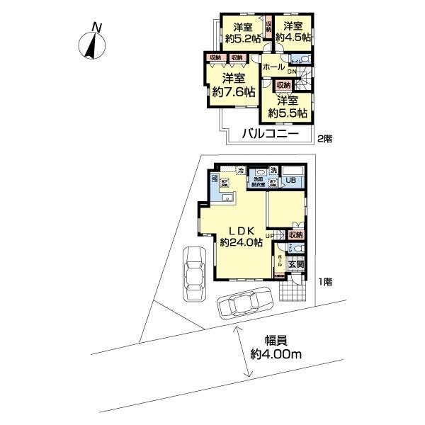千葉市中央区寒川町5期　2号棟 間取り図画像