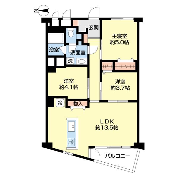 日生三鷹マンション 間取り図画像