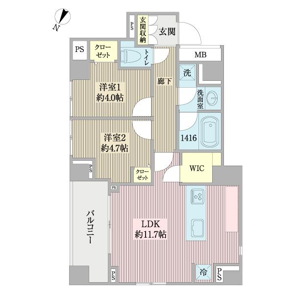 パークハウス渋谷山手（0405） 間取り図画像