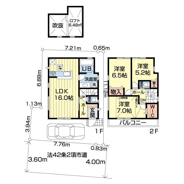 市川市菅野２丁目　１号棟 間取り図画像