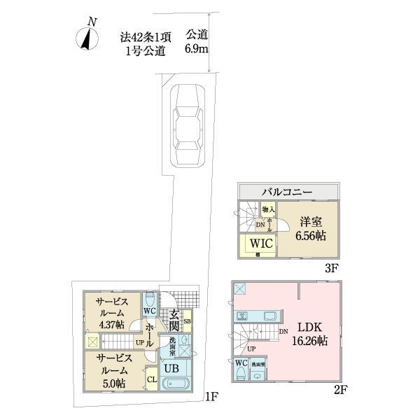市川市相之川１丁目１０１４番　Ｂ号棟 間取り図画像