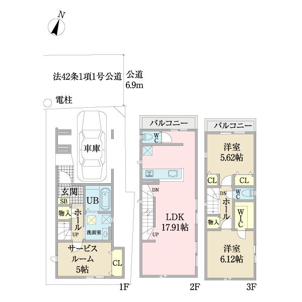 市川市相之川１丁目１０１４番　Ａ号棟 間取り図画像