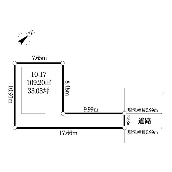 市川市富浜2丁目古屋付土地 区画図