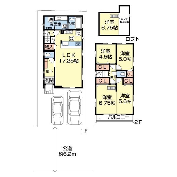 市川市本北方2丁目　1号棟 間取り図画像