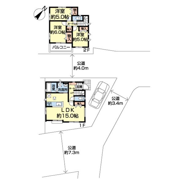 市川市大和田5丁目308番A号棟 間取り図画像