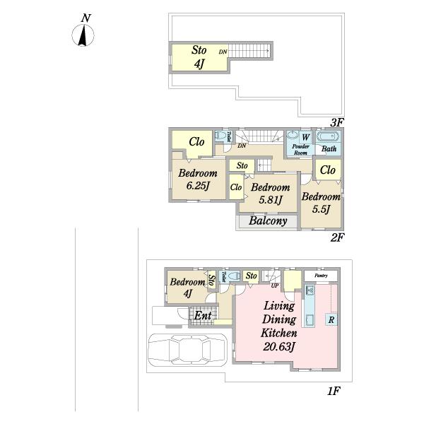 春江町5丁目新築戸建 間取り図画像