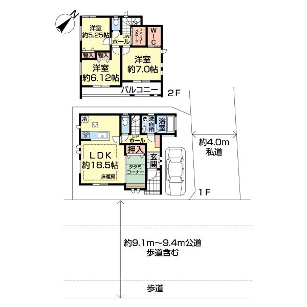 市川市東菅野１丁目２０５０番　Ｃ号棟 間取り図画像