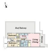 コスモ登戸リバービュー 間取り図画像