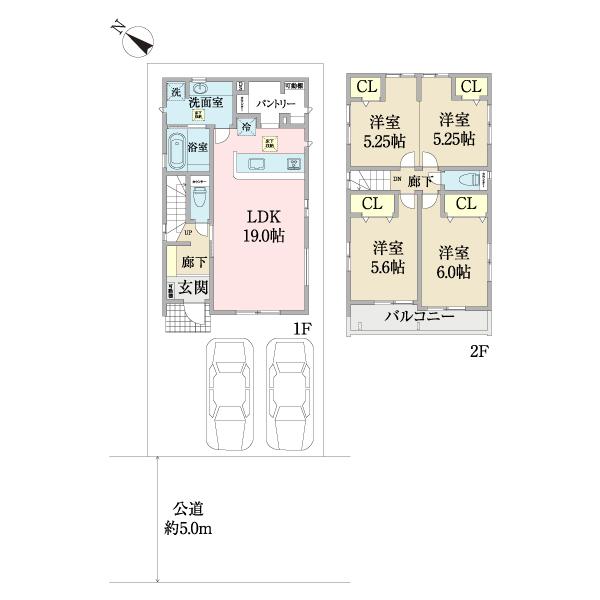 千葉市若葉区千城台西１丁目　２号棟 間取り図画像