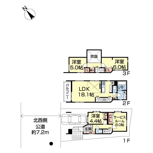 江戸川区江戸川３１２　①号棟 間取り図画像