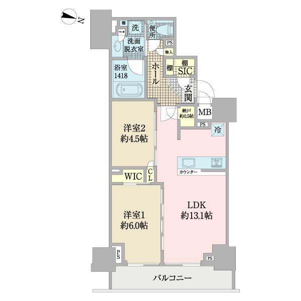 目黒区下目黒中古マンション 間取り図画像