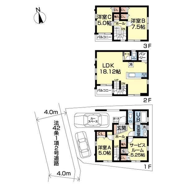 江戸川区大杉３丁目　１号棟 間取り図画像