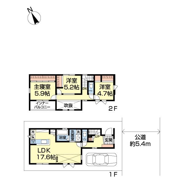 市川市鬼高1期　3号棟 間取り図画像