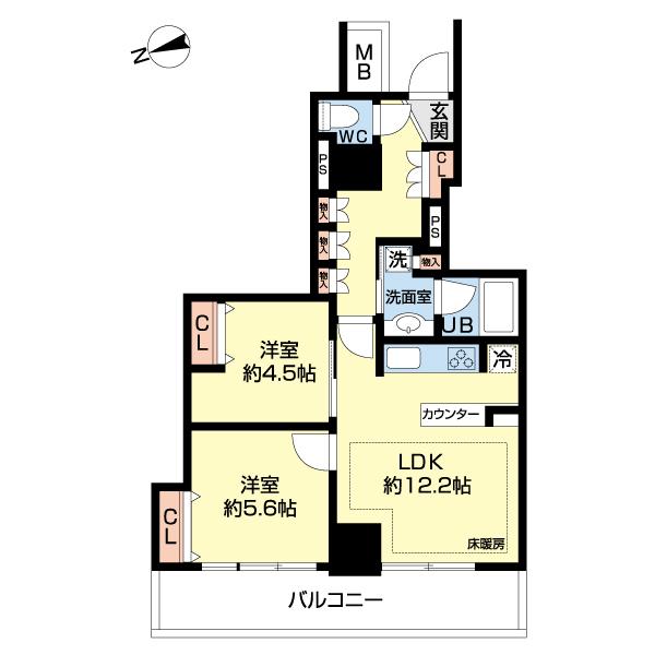 グランタワー府中ラ・アヴェニュー（1302） 間取り図画像