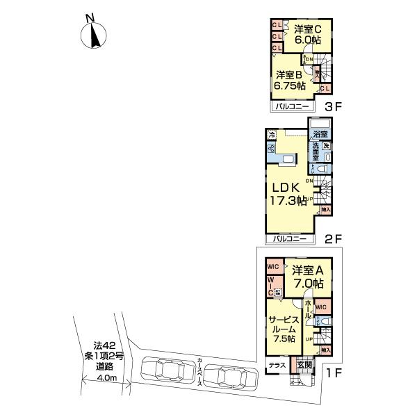 江戸川区大杉３丁目　２号棟 間取り図画像
