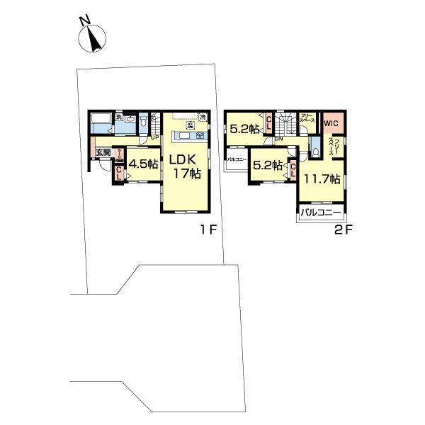 柏市大室　全１８区画分譲地　６−２号棟 間取り図画像