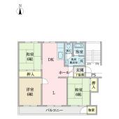 鹿島団地３　4号棟 間取り図画像