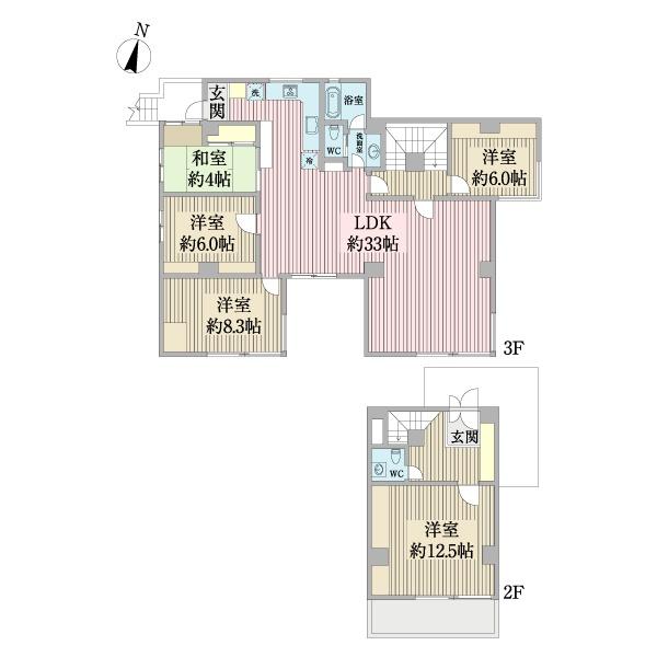 ベルメゾン池田山 間取り図画像