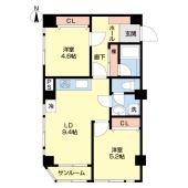 富士見台マンション（0100） 間取り図画像