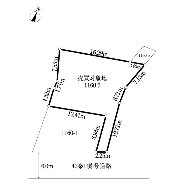 島根一丁目土地 区画図