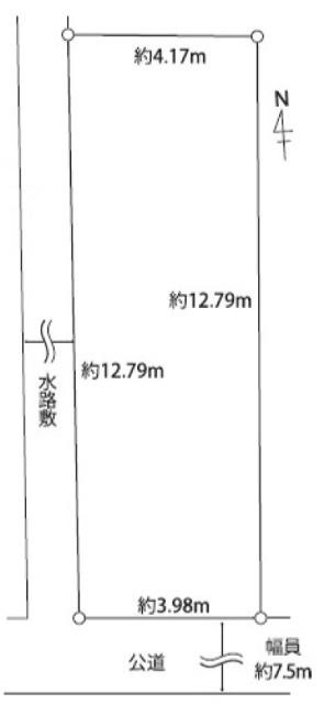 足立区鹿浜２丁目土地 区画図