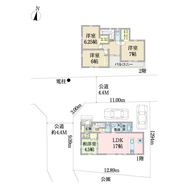 グラファーレ柏市増尾２３期　１号棟 間取り図画像