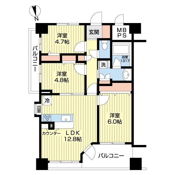 グエルスクエア八王子（1201） 間取り図画像