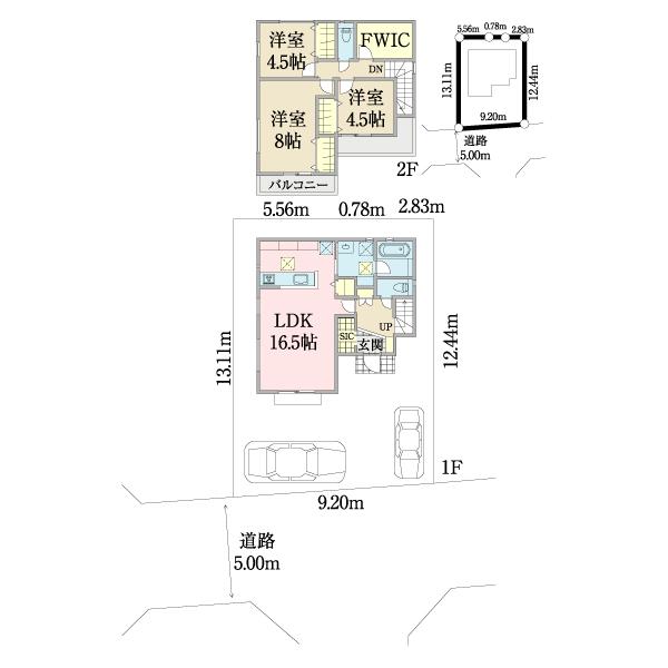 白糸台２丁目土地【２】 区画図