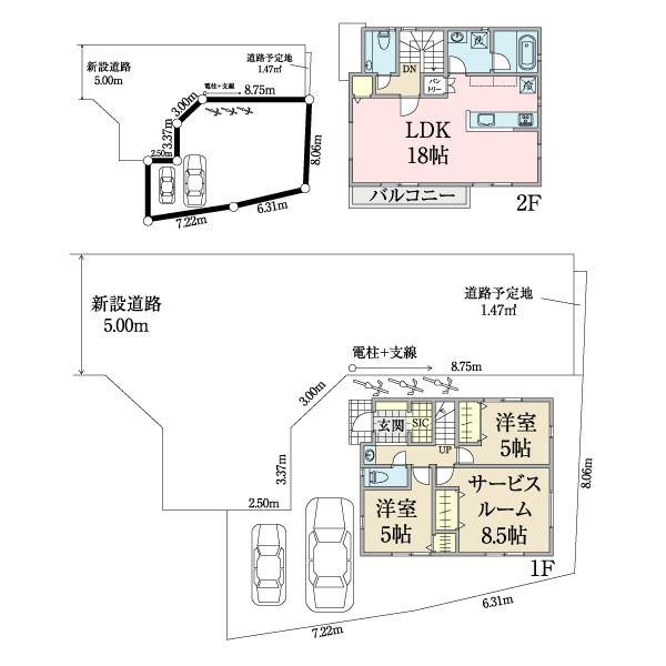 白糸台２丁目土地【４】 区画図