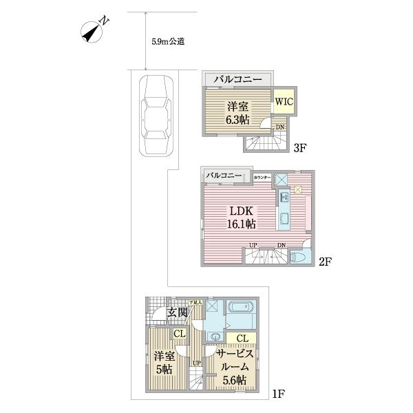 市川市福栄３１７②　２号棟 間取り図画像
