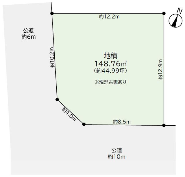 越谷市花田1丁目土地 区画図