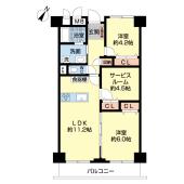市川ハイツＢ棟（1102） 間取り図画像