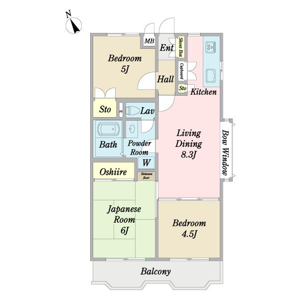 メゾン若林神大寺 間取り図画像