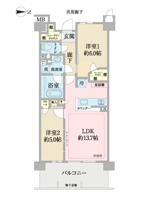 パークホームズ南船橋 間取り図画像