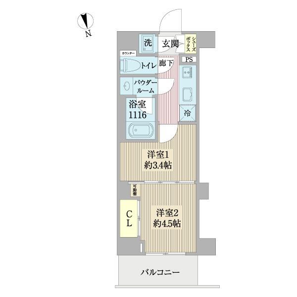 ＡＲＣＯＢＡＬＥＮＯ　ＴＡＫＥＮＯＴＳＵＫＡ 間取り図画像