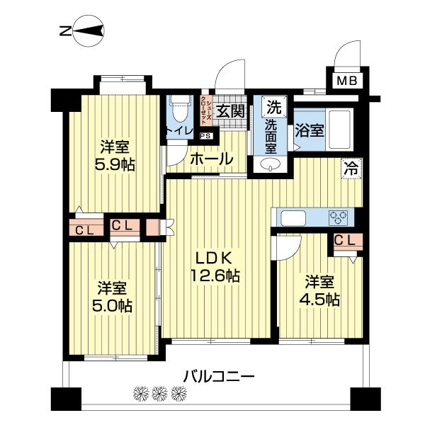 レクセル本川越（0506） 間取り図画像