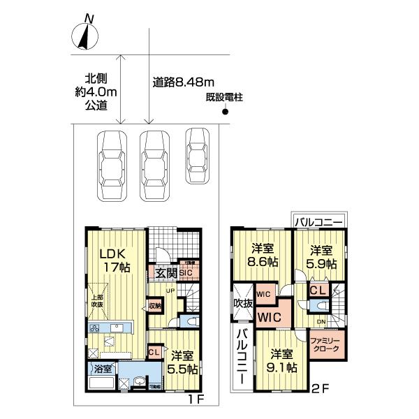 富士見市水谷東３期　１号棟 間取り図画像