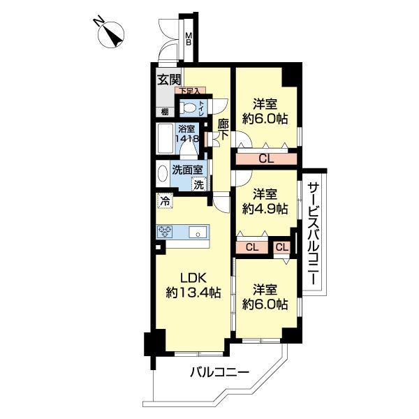 アークプラザ大口（0602） 間取り図画像
