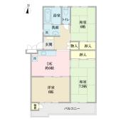 公田ハイツ２号棟 間取り図画像