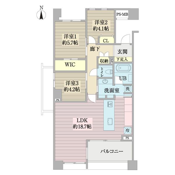 ライオンズスクエア用賀（0501） 間取り図画像
