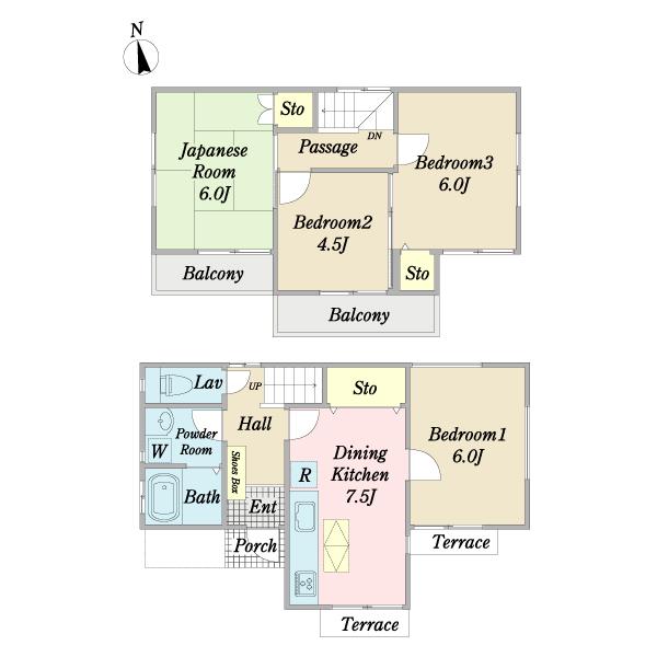和名ヶ谷戸建て 間取り図画像