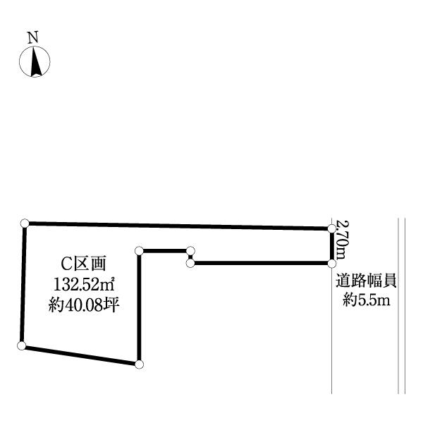 三鷹市上連雀土地C区画 区画図
