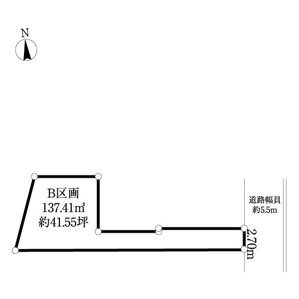 三鷹市上連雀土地Ｂ区画 区画図