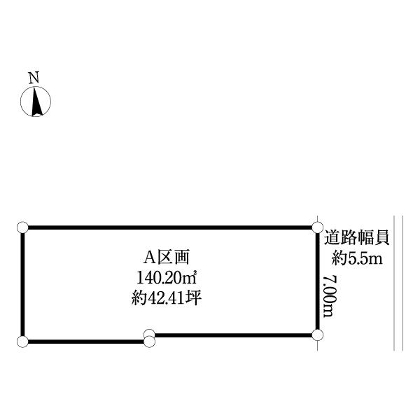 三鷹市上連雀土地A区画 区画図